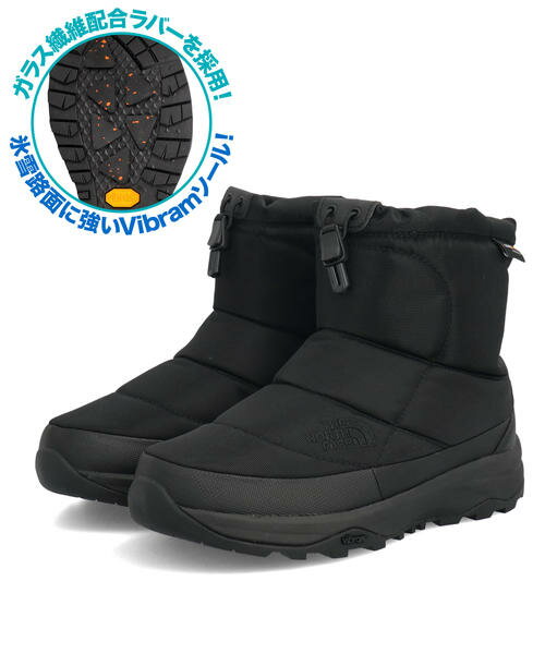 楽天靴通販のシューズショップASBeeTHE NORTH FACE ザ・ノースフェイス NUPTSE BOOTIE WP 7 SHORT ARCTIC GRIP 防水透湿 保温 ガラス繊維配合ソール メンズブーツ ヌプシブーティWP7ショートアークティックグリップ NF52479 CK コーデュラブラック/ブラック