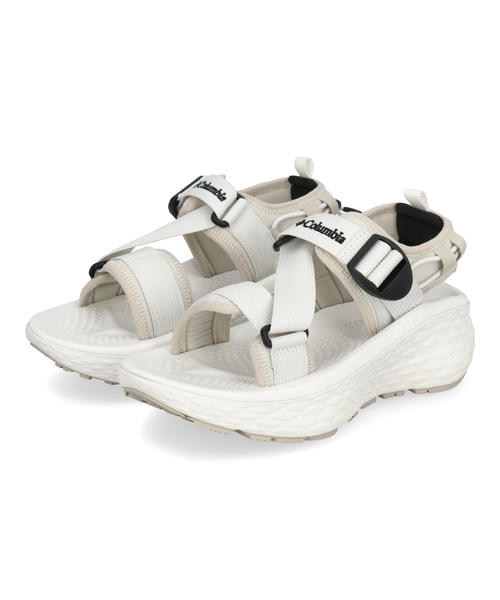 【クーポン＆P10倍】Columbia コロンビア KONOS ELEVATE STRAP SANDAL レディーススポーツサンダル 厚底 コノスエレベートストラップサンダル BL9431 125 シーソルト/ブラック レディース シューズ 靴 サンダル ウェッジサンダル ウェッジ