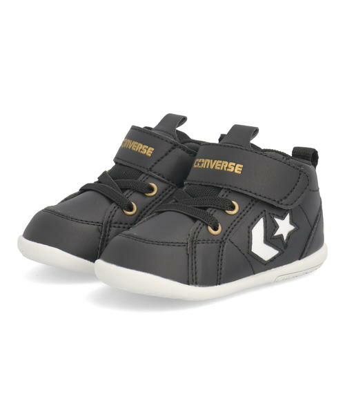 converse コンバース MINI INCHSTAR ファーストシューズ ベビースニーカー ミニインチスター 37301931 ブラック/ゴールド キッズ シューズ 靴 スニーカー ファースト ベビー ブランド ギフト プレゼント ラッピング ASBee アスビー