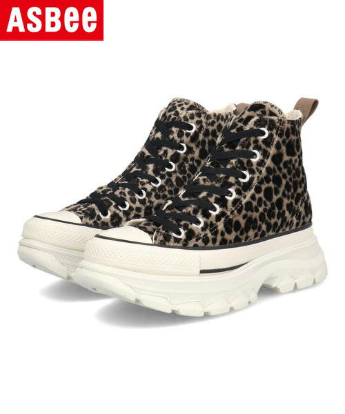 converse コンバース ALL STAR R TREKWAVE ANIMALFUR HI レディーススニーカー 厚底 オールスターRトレックウエーブアニマルファーHI 1SD723 レパード レディース シューズ 靴 スニーカー ハイカット ミッドカット アスビー