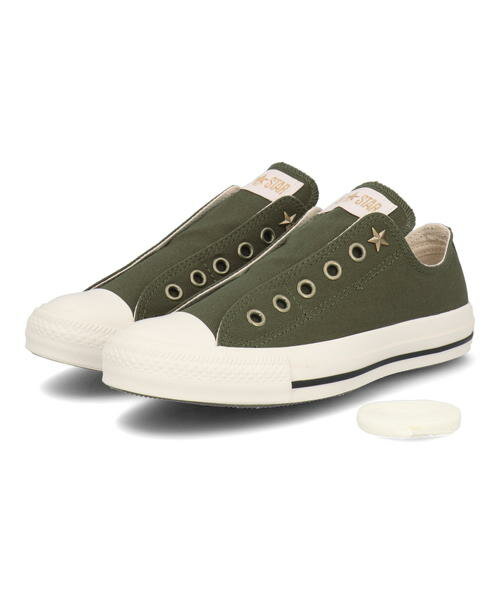 converse コンバース ALL STAR AG SLIP OX 2WAY レディーススニーカー ローカット スリッポン オールスターAGスリップOX 31311171 ミリタリーオリーブ レディース シューズ 靴 スニーカー ASBee