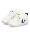 converse コンバース MINI INCHSTAR ファーストシューズ ベビースニーカー ミッドカット(ミニインチスター) 37302591 ホワイト/ネイビー/オレンジ