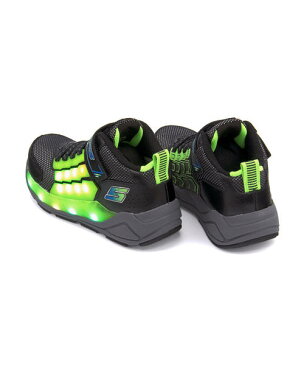 【限定クーポン配布】SKECHERS スケッチャーズ S LIGHTS-LIGHT STORM キッズスニーカー【光る靴】(Sライトライトストーム) 90710L BKLM ブラック/ライム