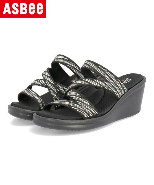 【クーポン配布中】SKECHERS スケッチャーズ RUMBLERS-MEGA FLASH レディースサンダル 超軽量 ランブラーズメガフラッシュ 32925 BKSL ブラック シルバー サボサンダル サボ コンフォートサンダル コンフォート ハイヒールサンダル ハイヒールのサムネイル