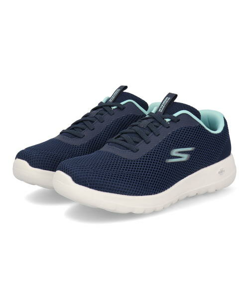 【クーポン配布中】SKECHERS スケッチャーズ GO WALK JOY-LIGHT MOTION レディーススニーカー【軽量/ワイド】(ゴーウォークジョイライトモーション) 124707W NVAQ ネイビー/アクア