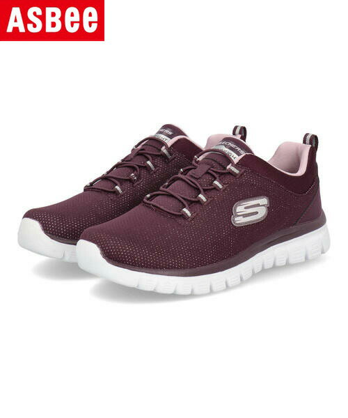 SKECHERS スケッチャーズ GRACEFUL 2.0-LAVISHLY 超軽量 レディーススニーカー スリッポン グレースフル2.0ラビシュリー 8730016 WINE ワイン レディース シューズ 靴 ウォーキングシューズ ウ…