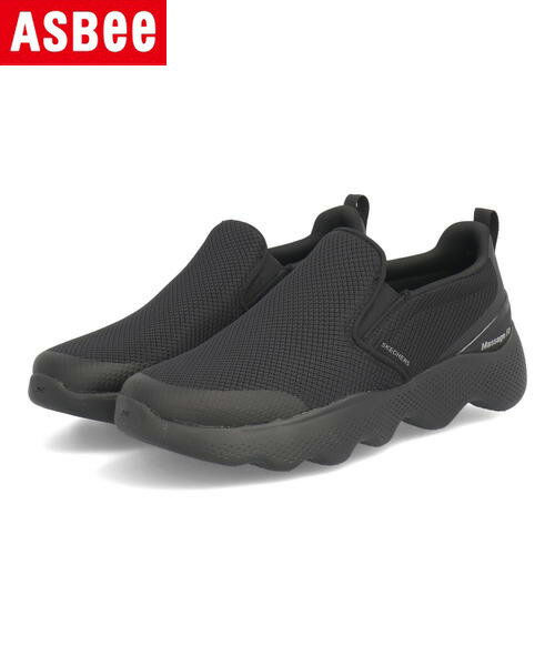 【クーポン配布中】SKECHERS スケッチャーズ GO WALK MASSAGE FIT-RIPPLE メンズスニーカー スリッポン ゴーウォークマッサージフィットリップル 216408 BBK ブラック メンズ シューズ 靴 ウォーキングシューズ スニーカー ローカット アスビー