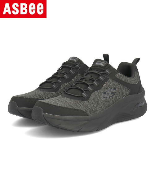 【クーポン配布中】SKECHERS スケッチャーズ ARCH FIT DLUX-GREELEY メンズスニーカー スリッポン アーチフィットデラックスグリーリー 232503 BBK ブラック メンズ シューズ 靴 ウォーキングシューズ スニーカー ローカット ASBee アスビー