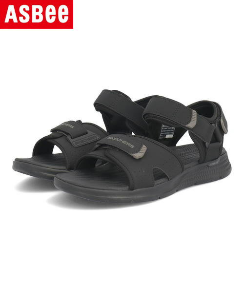 SKECHERS スケッチャーズ GO CONSISTENT SANDAL-TRIBUTARY 軽量 メンズスポーツサンダル ゴーコンシスタントサンダル 229097 BBK EC ブラック メンズ シューズ 靴 サンダル スポーツ プレゼント ラッピング ASBee アスビー