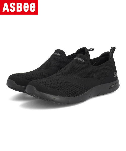 SKECHERS スケッチャーズ ARCH FIT REFINE-DONT GO 軽量 レディーススニーカー スリッポン アーチフィットリファインドントゴー 104164 BBK ブラック シューズ 靴 ウォーキングシューズ ウォーキング 運動靴 スニーカー ローカット