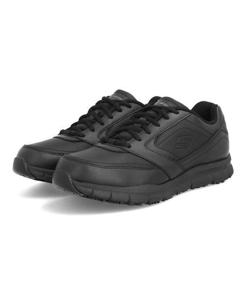 SKECHERS スケッチャーズ WORK NAMPA SR 滑りにくい 感電防止 メンズスニーカー ワークシューズ 作業靴 ナンパ 77156 BLK ブラック メンズ シューズ 靴 スニーカー ローカット ブランド ギフト プレゼント ラッピング ASBee アスビー