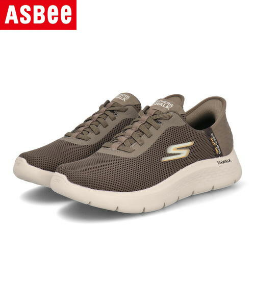 SKECHERS スケッチャーズ SLIP-INS スリップインズ GO WALK FLEX-HANDS UP【軽量】メンズスリッポン(ゴーウォークフレックスハンズアップ) 216496 BRN ブラウン