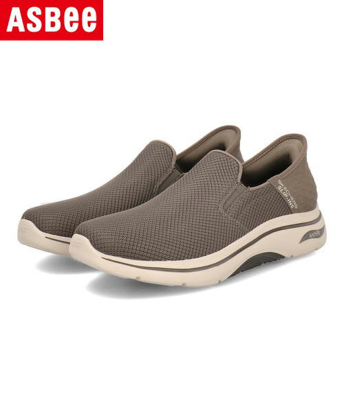 SKECHERS スケッチャーズ SLIP-INS スリップインズ GO WALK ARCH FIT 2.0-HANDS FREE 2 軽量 メンズスリッポン ゴーウォークアーチフィット2.0 216600 トープ ウォーキングシューズ カジュアルシューズ スニーカー スリッポン ローカット