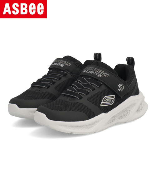 SKECHERS スケッチャーズ S LIGHTS METEOR-LIGHTS 光る靴 オンオフボタン付き キッズスニーカー Sライツメテオライツ 401675L ブラック/グレー キッズ シューズ 靴 スニーカー ボーイズ プレゼント ラッピング ASBee アスビー