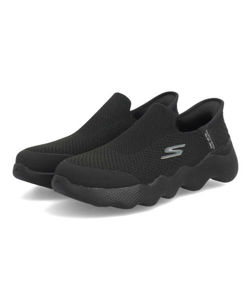 【クーポン配布中】SKECHERS スケッチャーズ SLIP-INS スリップインズ GO WALK MASSAGE FIT-FASHION ICON レディーススニーカー ゴーウォークマッサージフィット 124915 ブラック ウォーキング 運動靴 スニーカー スリッポン ローカット