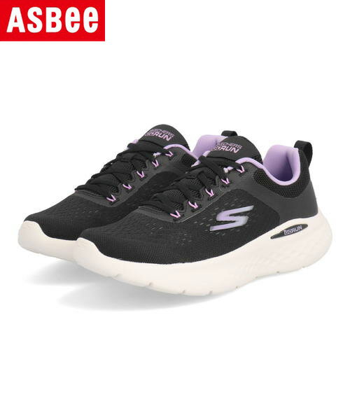 スケッチャーズ 【クーポン配布中】SKECHERS スケッチャーズ GO RUN LITE 軽量 レディーススニーカー ゴーランライト 129423 BKPR ブラック/パープル レディース シューズ 靴 ウォーキングシューズ ウォーキング 運動靴 スニーカー ローカット ASBee アスビー