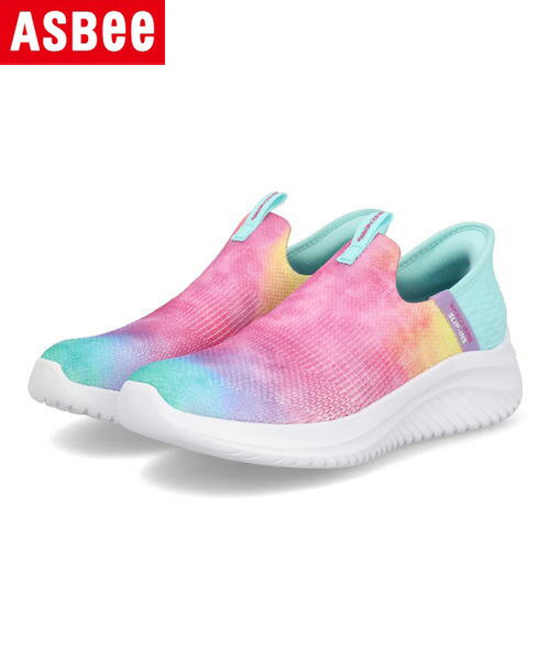 SKECHERS スケッチャーズ SLIP-INS スリップインズ ULTRA FLEX-PASTEL CLOUDS 軽量 キッズスニーカー ウルトラフレックス3.0パステルクラウズ 303803L マルチ キッズ シューズ 靴 スニーカー 運動靴 ガールズ ASBee アスビー