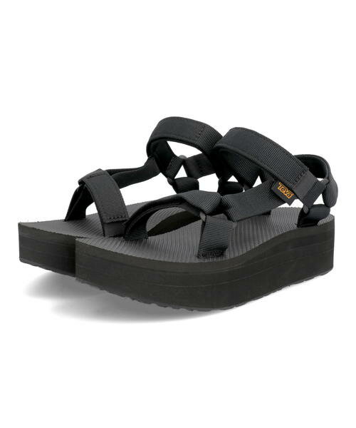 Teva テバ W FLATFORM UNIVERSAL レディースサンダル ウィメンズフラットフォームユニバーサル 1008844 BLK ブラック レディース シューズ 靴 サンダル ウェッジサンダル ウェッジ 厚底サンダル 厚底 スポーツサンダル