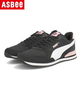 PUMA プーマ ST RUNNER V3 NL BG レディーススニーカー(STランナーV3NLBG) 384901 05 ブラック/ホワイト/アーモンドブロッサム