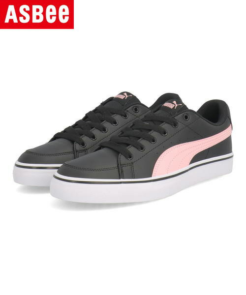 PUMA プーマ V COURT VULC レディーススニーカー Vコートバルク 389907 03 プーマブラック/アーモンドブロッサム レディース シューズ 靴 スニーカー ローカット ブランド ギフト プレゼント ラッピング ASBee アスビー