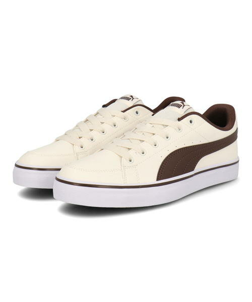 PUMA プーマ V COURT VULC レディーススニーカー Vコートバルク 389907 04 ウィスパーホワイト/チョコレートブラウン レディース シューズ 靴 スニーカー ローカット ブランド ギフト プレゼント ラッピング ASBee アスビー