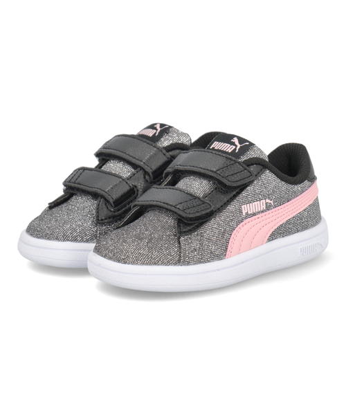 PUMA プーマ SMASH V2 GLITZ GLAM V INFANT ベビーシューズ スマッシュV2グリッツグラムVインファント 367380 30 プーマブラック/アーモンドブロッサム キッズ シューズ 靴 スニーカー ベビー ラッピング ASBee アスビー