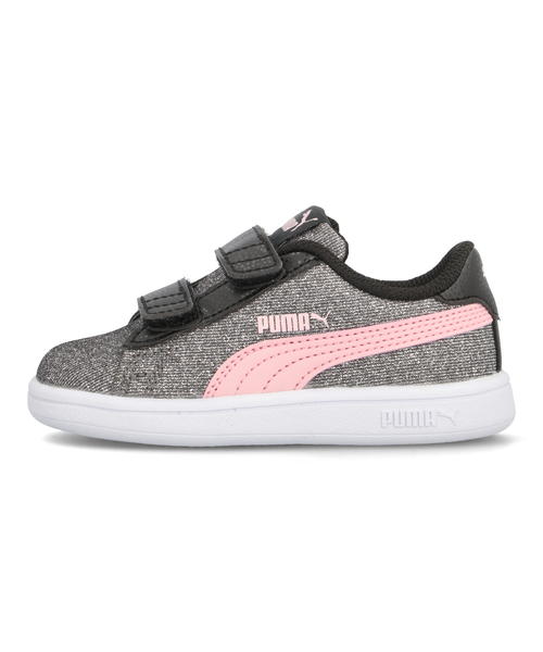 【クーポン配布中】PUMA プーマ SMASH V2 GLITZ GLAM V INFANT ベビーシューズ スマッシュV2グリッツグラムVインファント 367380 30 プーマブラック/アーモンドブロッサム キッズ シューズ 靴 スニーカー ベビー ASBee