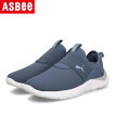 【クーポン配布中】PUMA プーマ SOFTRIDE REMI SLIP-ON 軽量 レディーススニーカー ソフトライドレミスリップオン 379379 03 インキーブルー/ブリスブルー/シルバー トレーニングシューズ フィットネス トレーニング スリッポン ローカット