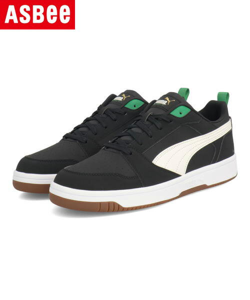 PUMA プーマ REBOUND V6 LOW 75 YEARS メンズスニーカー リバウンドV6ロウ75イヤーズ 392484 01 プーマブラック/ホワイト/グリーン/ゴールド メンズ シューズ 靴 スニーカー ローカット プレゼント ラッピング ASBee アスビー