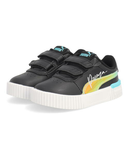 PUMA プーマ CARINA 2.0 CRYSTAL WINGS V INFANT ベビーシューズ キャリーナ2.0クリスタルウィングスVインファント 392657 02 プーマブラック/チームアクア キッズ シューズ 靴 スニーカー ベビー ASBee アスビー