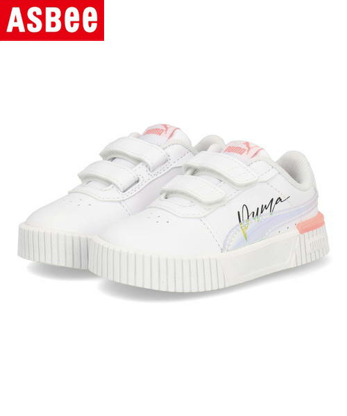 PUMA プーマ CARINA 2.0 CRYSTAL WINGS V INFANT ベビーシューズ キャリーナ2.0クリスタルウィングスVインファント 392657 01 プーマホワイト/スムージー キッズ シューズ 靴 スニーカー ベビー ASBee アスビー