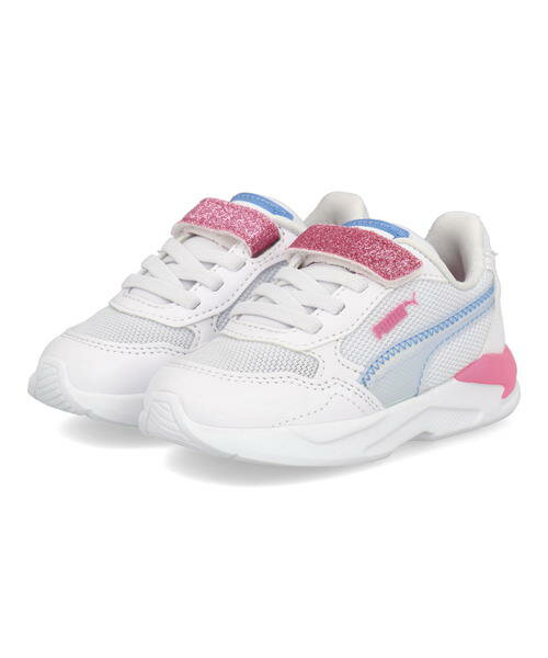 PUMA プーマ X-RAY SPEED LITE DEEP DIVE AC+ INFANT ベビーシューズ エックスレイスピードライトインファント 396568 01 ホワイト/ブルースカイズ/ピンク キッズ シューズ 靴 スニーカー ベビー ラッピング ASBee アスビー