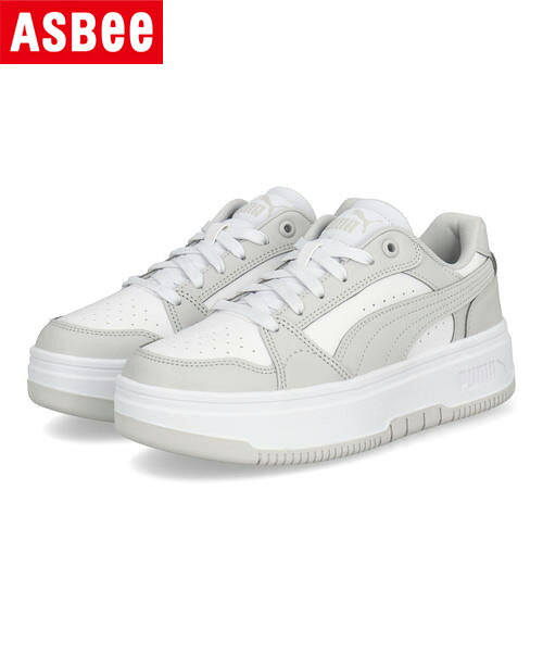 【クーポン配布中】PUMA プーマ REBOUND FEMME LOW レディーススニーカー 厚底 リバウンドフェムロウ 402592 03 プーマホワイト/フェザーグレー レディース シューズ 靴 スニーカー ローカット ブランド ギフト プレゼント ラッピング ASBee アスビー