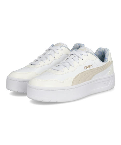 Rakuten - 【クーポン配布中】PUMA プーマ COURT LALLY SKYE FLOWER レディース厚底スニーカー コートラリースカイフラワー 407396 01 プーマホワイト/ウォームホワイト レディース シューズ 靴 スニーカー ローカット プレゼント ラッピング ASBee アスビー