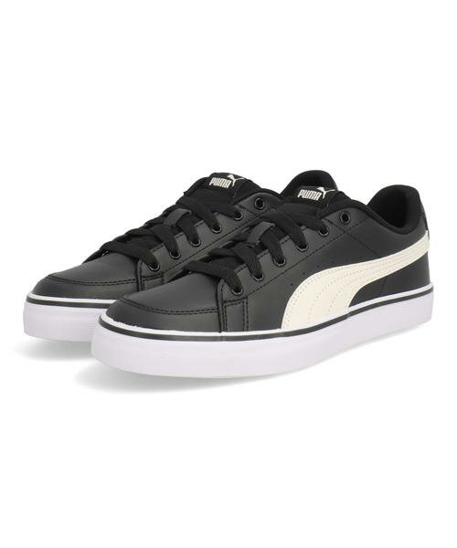 Rakuten - 【クーポン配布中】PUMA プーマ V COURT VULC メンズスニーカー Vコートバルク 389907 02 プーマブラック/ウィスパーホワイト メンズ シューズ 靴 スニーカー ローカット ブランド ギフト プレゼント ラッピング ASBee アスビー