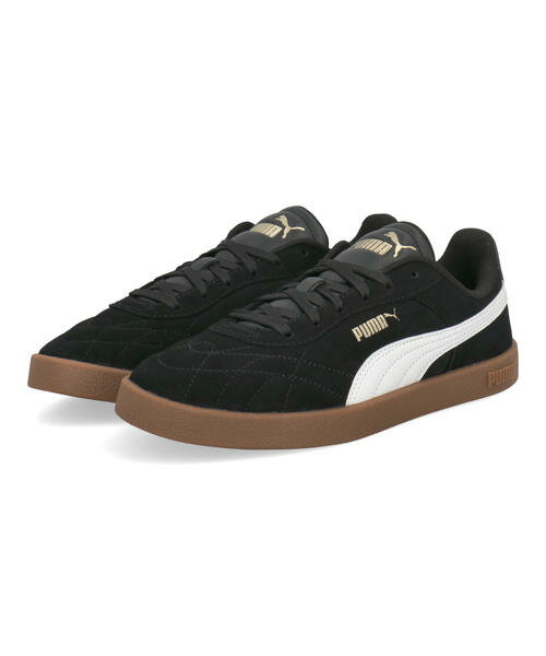 Rakuten - 【クーポン配布中】PUMA プーマ CLUB 2 INDOOR SD メンズスニーカー 薄底 ロープロファイル クラブ2インドアスエード 404465 04 プーマブラック/プーマゴールド/ガム メンズ シューズ 靴 スニーカー ローカット ラッピング ASBee アスビー