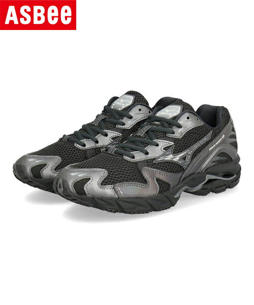 【クーポン配布中】mizuno ミズノ WAVE RIDER 10【軽量】メンズスニーカー(ウエーブライダー10) D1GA2431 08 ブラック/ブラック/メタリックグレー【メンズ】