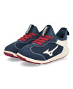 mizuno ミズノ PLAMORE SLIP-ON サッと履ける スルピタGO キッズシューズ スニーカー プレモアスリッポン C1GD2334 01 ネイビ...