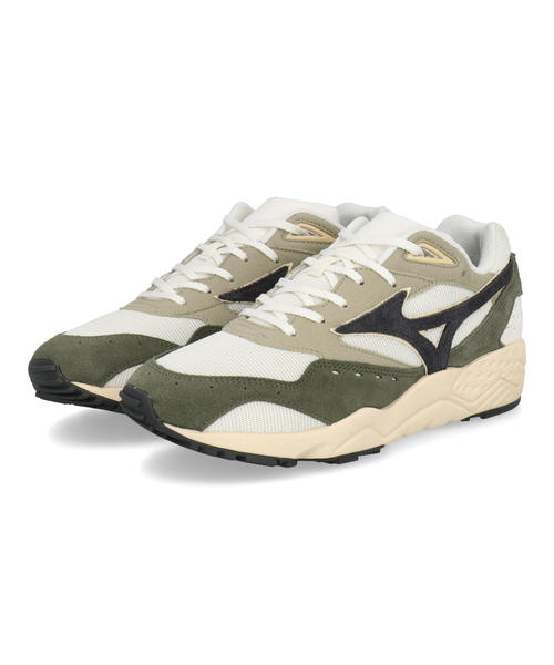 mizuno ミズノ CONTENDER メンズスニーカー(コンテンダー) D1GA2369 32 ホワイト/カーキ/ベージュ