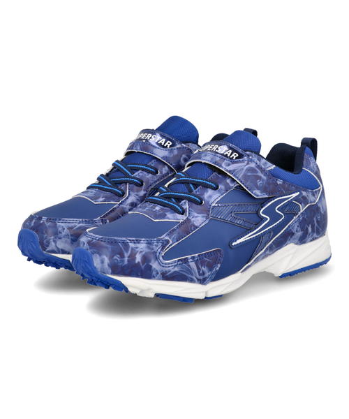 SUPERSTAR スーパースター バネのチカラ キッズ スニーカー 防水 軽量 SS J3108 ブルー シューズ 靴 レインシューズ 運動靴 防水・耐水シューズ ボーイズ ブランド ギフトのサムネイル