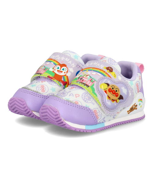【クーポン配布中】アンパンマン ベビー シューズ AP B40 パープル キッズ 靴 スニーカー ブランド ギフト プレゼント ラッピング ASBee アスビーのサムネイル