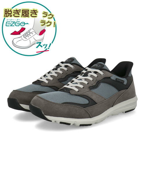 Rakuten - 【クーポン配布中】moonstar ムーンスター 【ハンズフリー】EZGO イージー・ゴー メンズスニーカー 防水 超幅広5E 軽量 極上クッション 足裏まくら SPLT AMM1070GF [HF] グレー