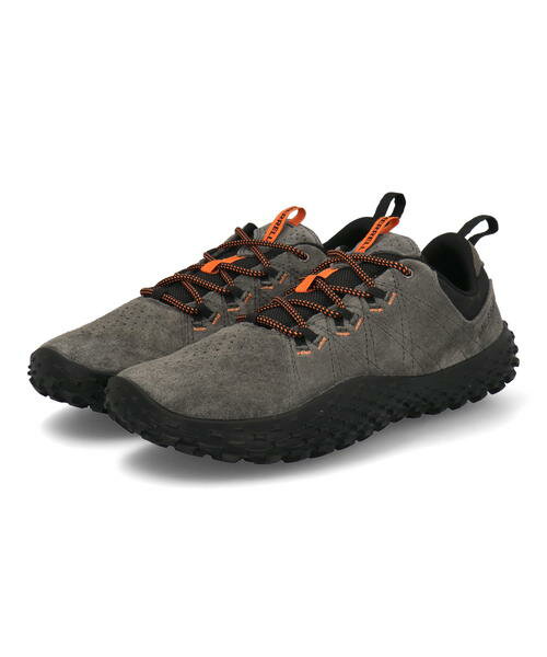 MERRELL メレル WRAPT 本革 メンズスニーカー ベアフット アウトドアシューズ ラプト J036009 グラナイト メンズ シューズ 靴 スニーカー フィットネス トレーニングシューズ タウンユース ハイキング ローカット