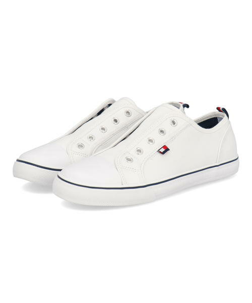 【クーポン配布中】TOMMY HILFIGER トミーヒルフィガー CORE LACELESS キャンバススニーカー スリッポン コアレースレス THS10322C EC ホワイト キッズ シューズ 靴 スニーカー ガールズ ボーイズ ブランド ギフト プレゼント ラッピング ASBee アスビー