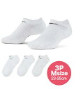 【クーポン配布中】NIKE ナイキ EVERYDAY CUSHIONED NO SHOW 23-25cm (M) トレーニングソックス 靴下 3足組 男女兼用(エブリデイクッションドノーショウ) SX7673 100 ホワイト/ブラック