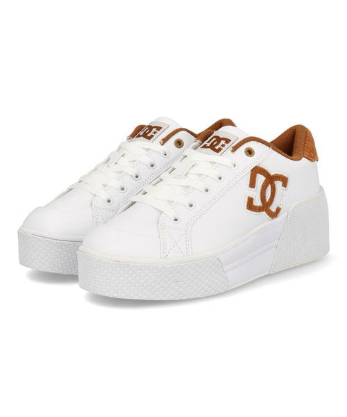 DC SHOES ディーシーシューズ WS CHELSEA LITE WEDGE レディーススニーカー ウィメンズチェルシーライトウェッジ DW224602 WBR ホワイト/ブラウン レディース シューズ 靴 スニーカー ローカット ASBee アスビー