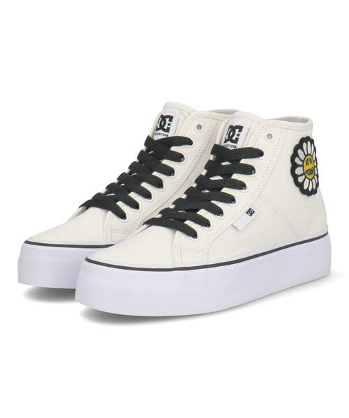 DC SHOES ディーシーシューズ WS MANUAL HI PLATFORM レディーススニーカー ウィメンズマニュアルHIプラットフォーム DW231007 WBF ホワイト/ブラック/フラワー レディース シューズ 靴 スニーカー ハイカット ミッドカット