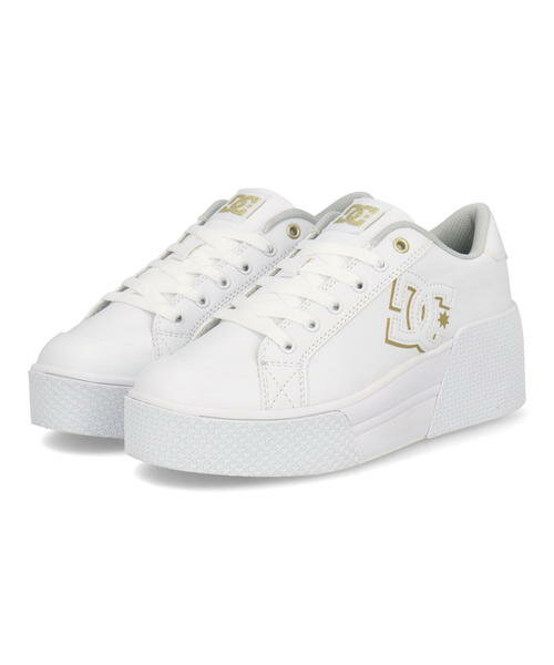 DC SHOES ディーシーシューズ WS CHELSEA LITE WEDGE レディーススニーカー ウィメンズチェルシーライトウェッジ DW231601 WG1 ホワイト/ゴールド レディース シューズ 靴 スニーカー ローカット ラッピング ASBee アスビー