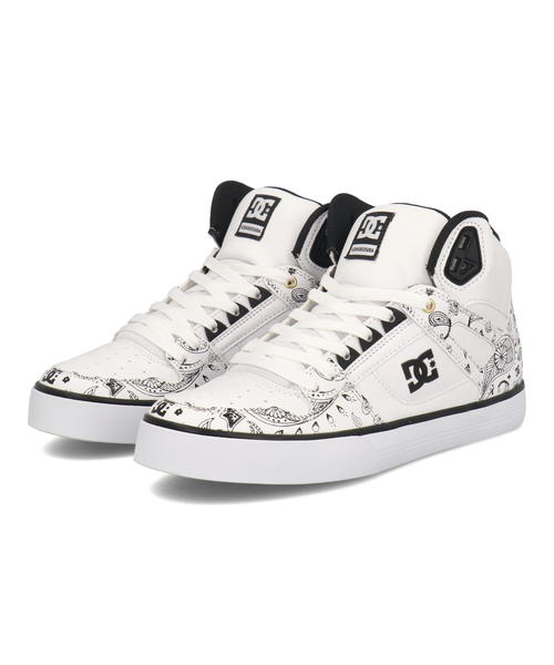 DC SHOES ディーシーシューズ PURE HIGH-TOP WC SE SN メンズスニーカー ハイカット(ピュアハイトップWCSESN) DM242016 TBP ホワイト/ブラックプリント