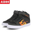 DC SHOES ディーシーシューズ KS PURE HIGH-TOP SE EV SN キッズスニーカー ハイカット キッズピュアハイトップSEEVSN DK224009 BFM ブラック/フレームス キッズ シューズ 靴 スニーカー ボーイズ ラッピング ASBee アスビー